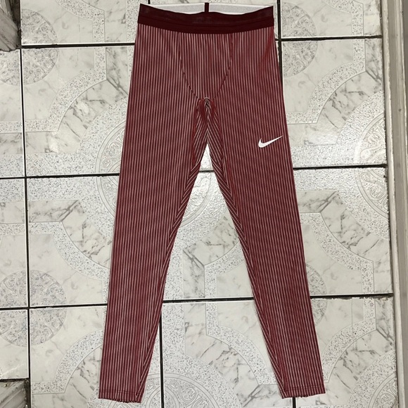 New Nike Pro Elite Official USA Racing Red Tights Men's Size XL AO8491-000